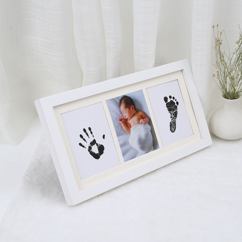 Ink Hand Foot Print Photo Frame Baby DIY Handprint Footprint Picture Frame Newborn Memorial Growing Souvenir Items Paw Print Pad - Bump2Crib