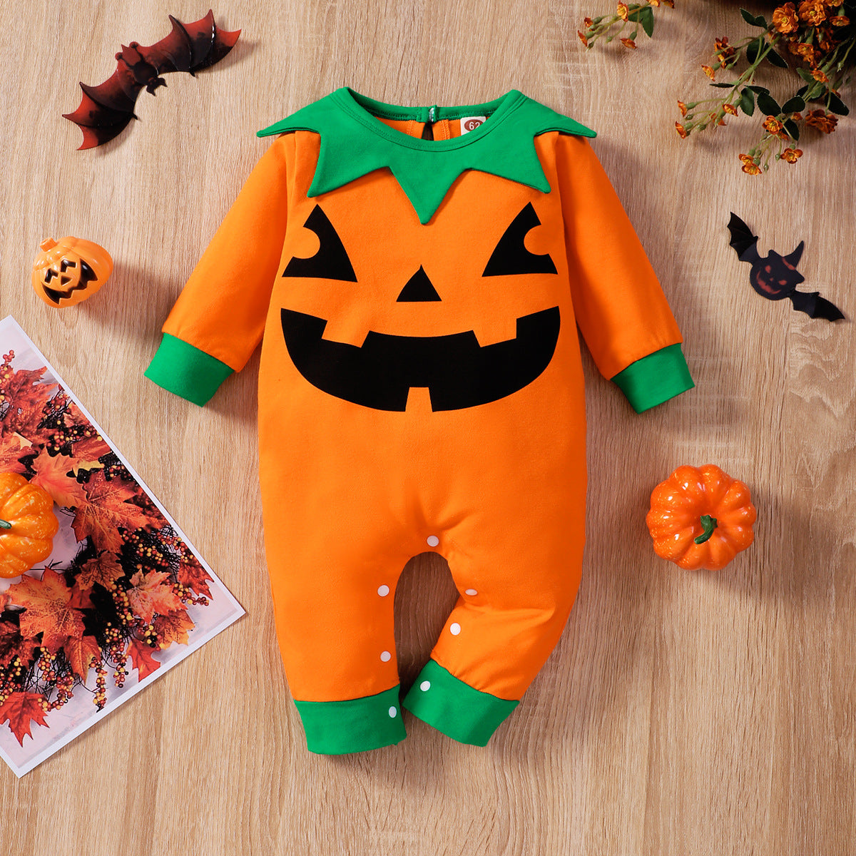 Halloween Long Sleeve Pumpkin Onesie - Bump2Crib