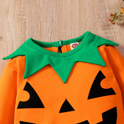 Halloween Long Sleeve Pumpkin Onesie - Bump2Crib