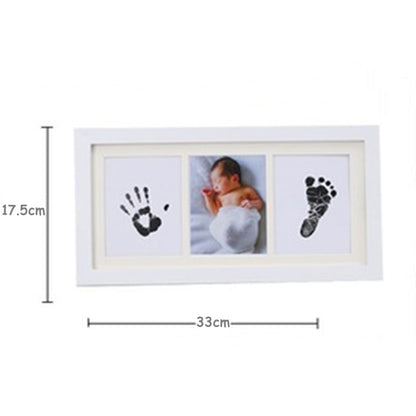 Ink Hand Foot Print Photo Frame Baby DIY Handprint Footprint Picture Frame Newborn Memorial Growing Souvenir Items Paw Print Pad - Bump2Crib