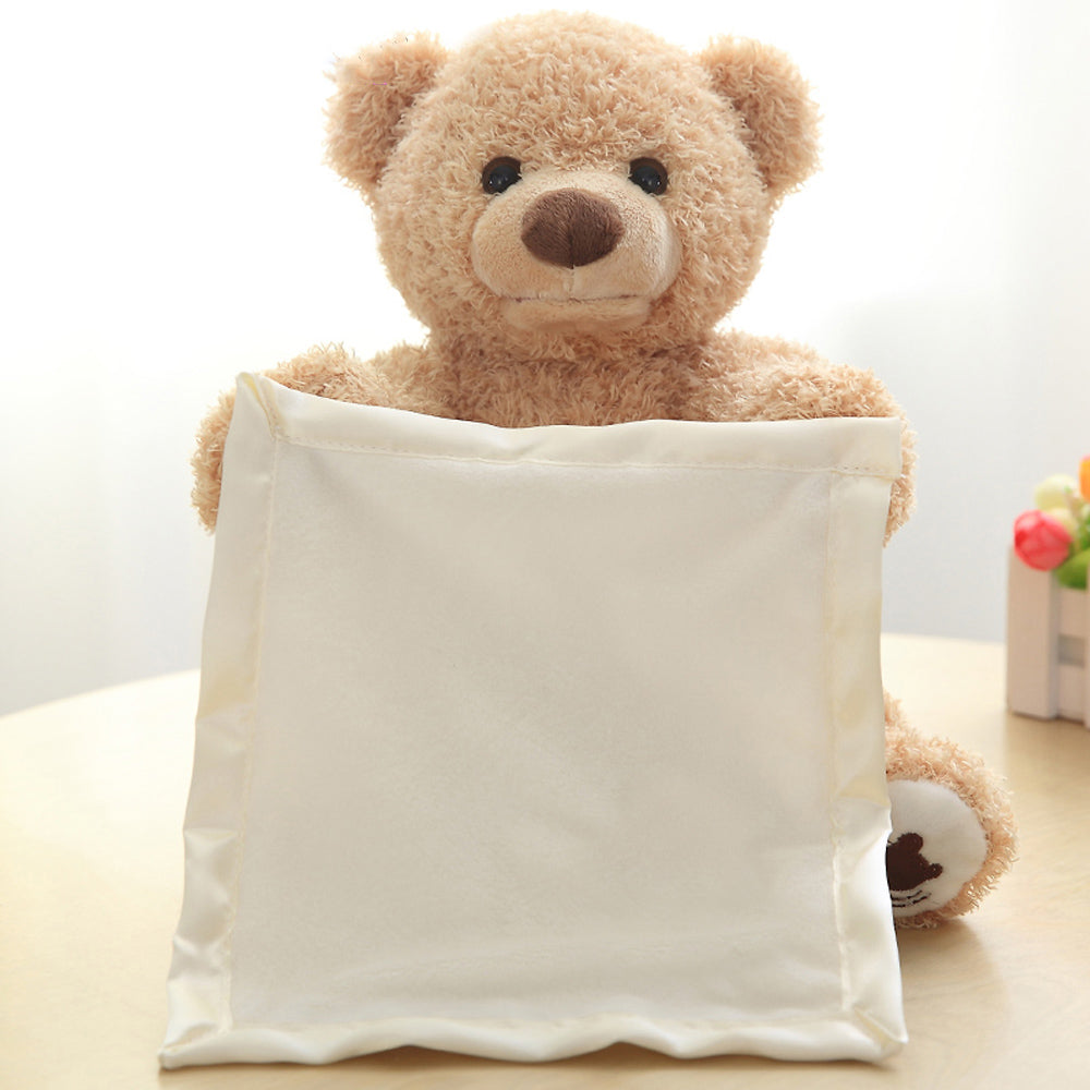 Peak A Boo Teddy Bear - there's nothing quite like a baby's giggle! - Bump2Crib