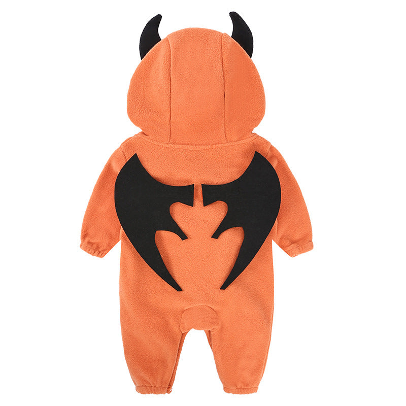 Halloween Pumpkin  Hooded Onesie - Bump2Crib