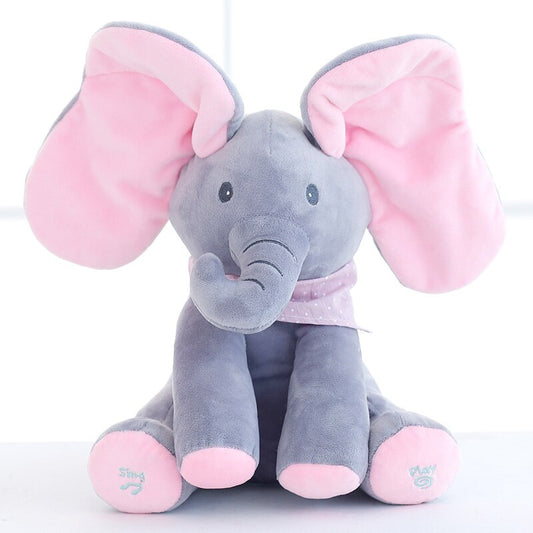 Interactive Elephant Cuddle Buddy - watch how he sings and dances! - Bump2Crib