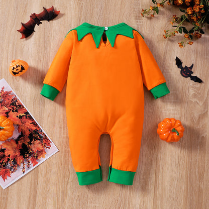 Halloween Long Sleeve Pumpkin Onesie - Bump2Crib